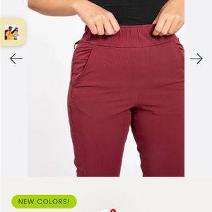 Alder apparel 32’’ open air pants in merlot, size small